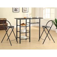 TABLE CUISINE AVEC OU SANS CHAISE SMOOTHIE  table + 2 chaises noires
