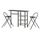 TABLE CUISINE AVEC OU SANS CHAISE SMOOTHIE  table + 2 chaises noires