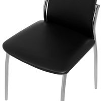 CHAISE  Lot de 2 chaises noires BIANCA