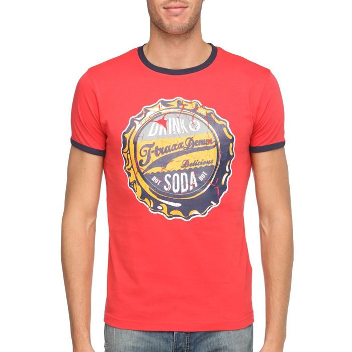 TRAXX T Shirt Homme Rouge et marine Rouge et marine   Achat / Vente