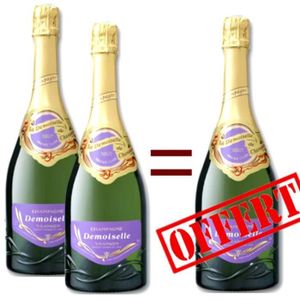 CHAMPAGNE 2 achetées = 1 OFFERTE Demoiselle Brut Gde Cuvée CHAMPAGNE 2 achetées = 1 OFFERTE Demoiselle Brut Gde Cuvée