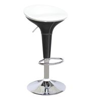 TABOURET Lot de 2 Tabourets de bar COSMO noir et blanc