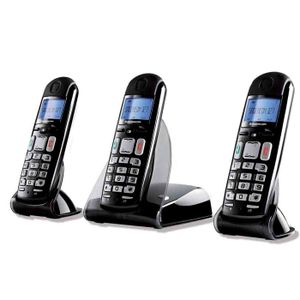 TELEPHONE FIXE SAGEM D27T Trio Noir