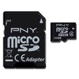 CARTE MEMOIRE PNY Micro SD Optima Classe 4 32Go avec adaptateur
