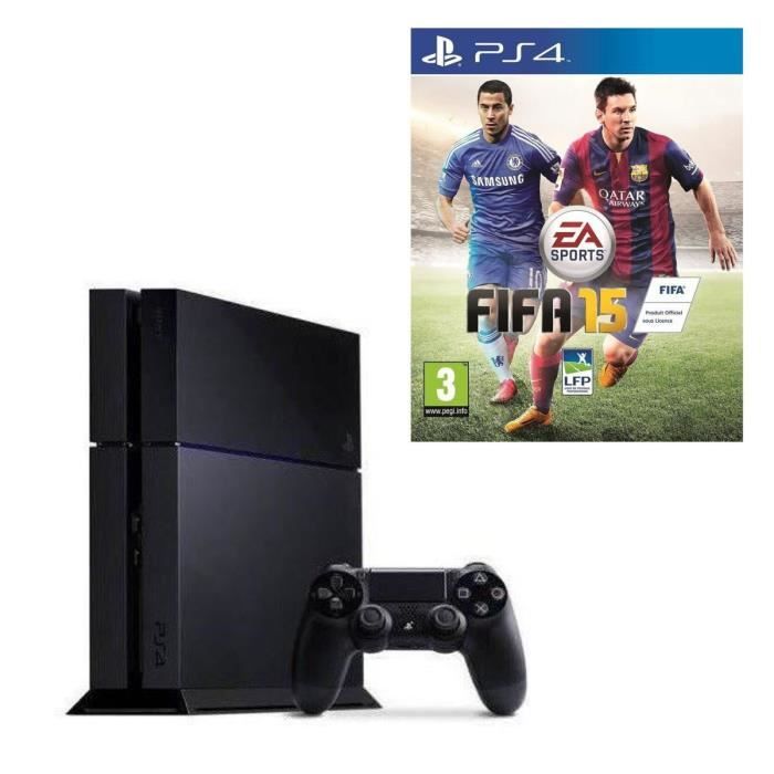 SORTIE CONSOLE PS4 Console PS4 500 Go Noire + FIFA 15 Jeu PS4