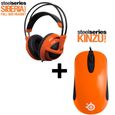 CASQUE  - MICROPHONE Steelseries Siberia v2 Orange + Kinzu v2 Orange