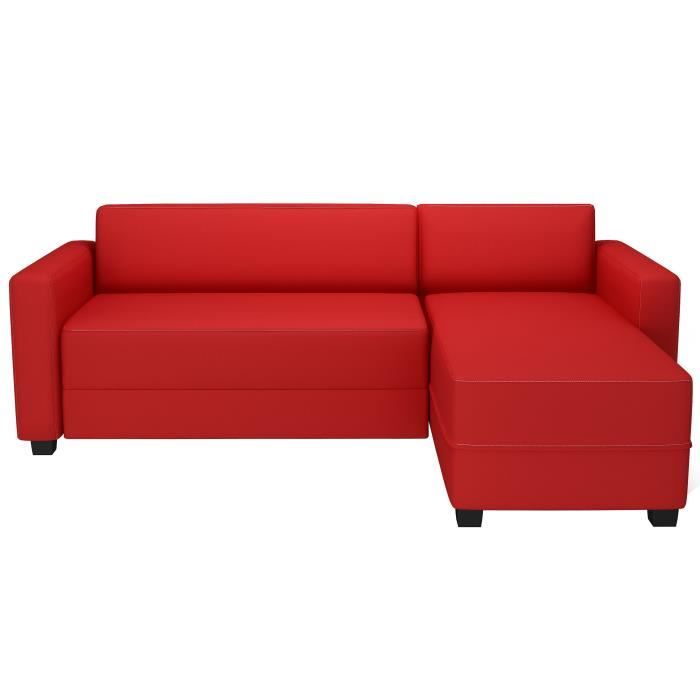 canape d'angle rouge