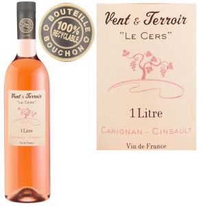 VIN ROSE Vent et Terroir Vin de France Carignan/Cinsault x1 VIN ROSE Vent et Terroir Vin de France Carignan/Cinsault x1