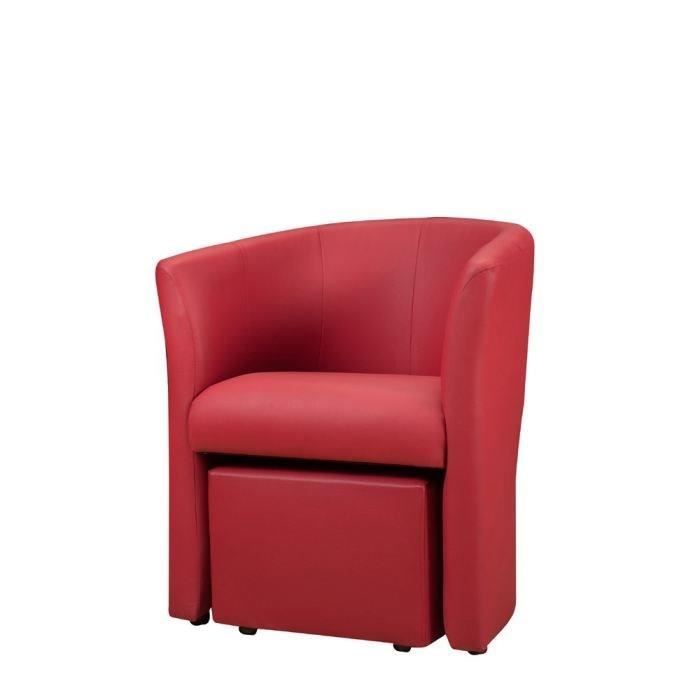 fauteuil cabriolet cuir rouge pivotant