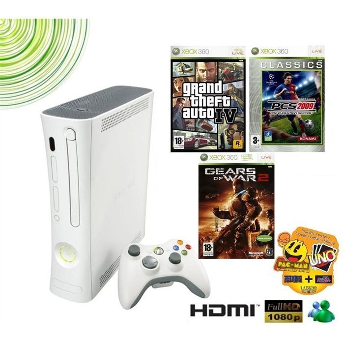 PACK XBOX 360 ARCADE + 3 MEGA JEUX Achat / Vente console xbox 360