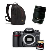 APPAREIL PHOTO NUMERIQUE Reflex NIKON D7000 boîtier + Objectif + SD + Etui