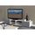 MEUBLE TV - HI-FI MANGO Banc TV 185cm 2 tiroirs blanc gris brillant