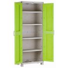 PETIT MEUBLE RANGEMENT  Armoire résine - 2 portes - 4 étagères
