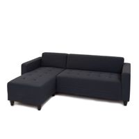 CANAPE FIRR Canapé d'angle rév. capitons tissu Gris