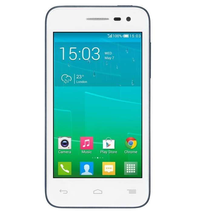 ALCATEL ONETOUCH Pop S3 blanc & bleu smartphone, prix pas cher
