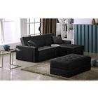  OTTO canapé d'angle droit convertible Noir