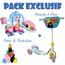 Patinette + Patins + Protections - Barbapapa