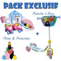 TROTTINETTES Patinette + Patins + Protections - Barbapapa