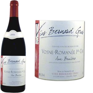 VIN ROUGE Domaine Bernard Gras Vosne Romanée Premier Cru 09