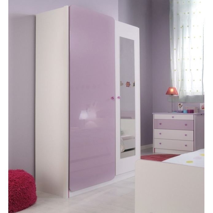 portes et miroir Achat / Vente armoire de chambre LADYS Armoire 2