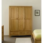  NATHAN Armoire 3 portes en chêne massif