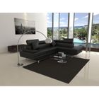 CANAPE - SOFA - BANQUETTE Canapé P.U fixe d'angle droit noir