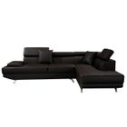 CANAPE - SOFA - BANQUETTE SCOOP Canapé P.U d'angle droit noir