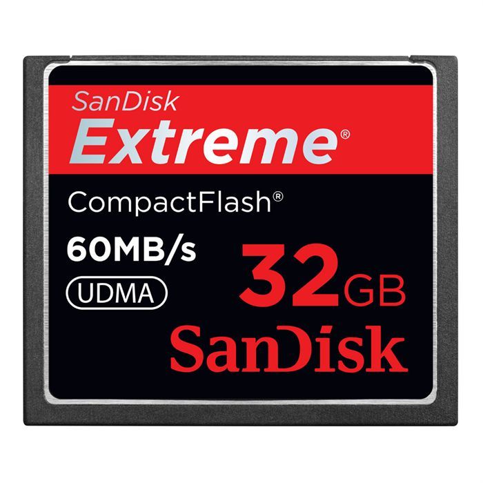 Carte mémoire Compact Flash Extrême 32 Go SANDISK   Transfert en