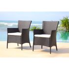  Lot de 2 fauteuils aluminium et résine tressée