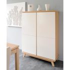  TWEENY Buffet Haut chêne et blanc laqué