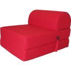 CHAUFFEUSE Chauffeuse dépliable rouge polycoton