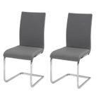  Lot de 2 Chaises LEA grises