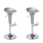  Lot de 2 tabourets de bar POP gris