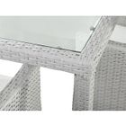 SALON DE JARDIN - ENSEMBLE TABLE CHAISE FAUTEUIL RIO Set de jardin résine tressée/alu 200cm Gris
