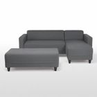CANAPE - SOFA - BANQUETTE FIRR Canapé d'Angle réversible + Banc Gris