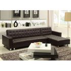  COCOON Canapé d'angle droit convertible marron