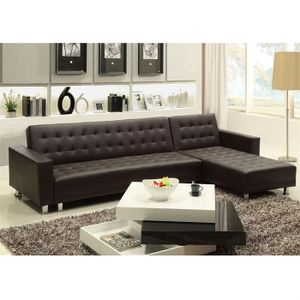 CANAPE COCOON Canapé d'angle droit convertible marron