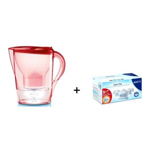 CARAFE FILTRANTE BRITA Marella Rose rouge + Cartouches
