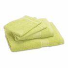 PARURE DE BAIN  Lot 1 drap + 1 serv. + 2 gants ILLUSION Vert