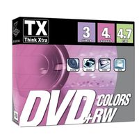 CD - DVD - BLU-RAY VIERGE POUR PC TX Pack de 3 DVD+RW 4x Couleurs