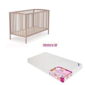 LIT NON PLIANT BÉBÉ Ensemble Lit 60x120cm + matelas Babyclim