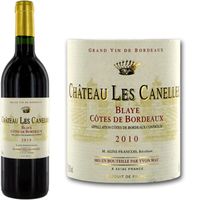 VIN ROUGE Châteaux Les Canelles Blaye Côtes de Bordeaux 2010