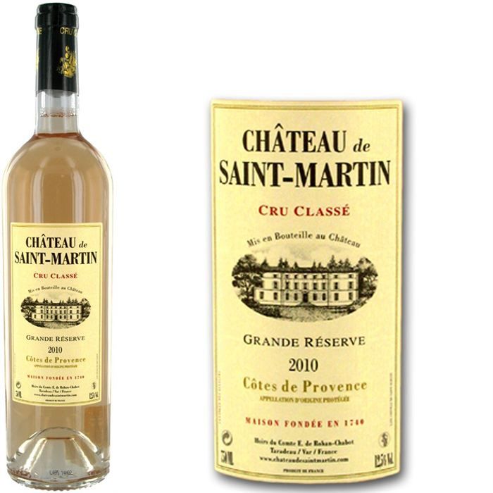 Château de Saint Martin Côtes de Provence 2010 - Achat ...