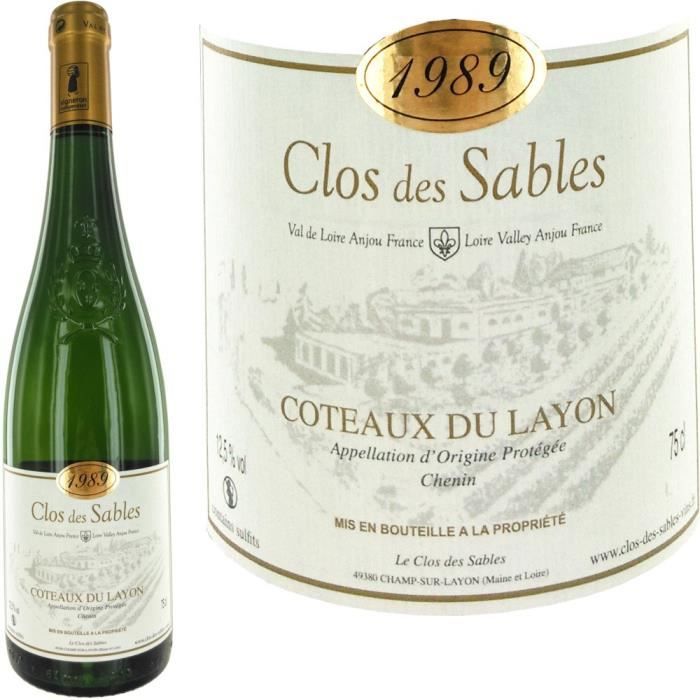Coteaux du Layon Clos des Sables 1989 blanc Achat / Vente vin blanc Clos des Sables 1989 blanc Coteaux du Layon Clos des Sables 1989 blanc Achat / Vente vin blanc Clos des Sables 1989 blanc