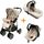 POUSSETTE-CHASSIS POUSSETTE BAMBISOL Trio Illico Safari