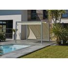 TONNELLE - BARNUM  Pergola Brise Soleil 3x3m Alu Rideaux Cappucino