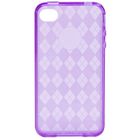 HOUSSE / ETUI / COQUE / FACADE / BIJOUX DE PORTABLE ENJOY Coque silicone iPhone 4/4S Diamants Violet