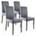 CLARA Lot de 4 Chaises de salle à manger grises