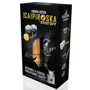 VODKA coffret Eristoff Black CAIPIROSKA 70cl 20° VODKA coffret Eristoff Black CAIPIROSKA 70cl 20°