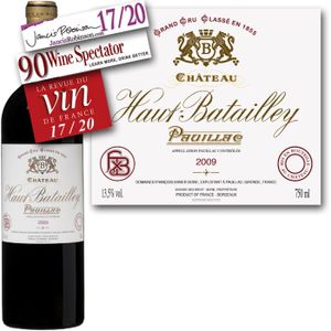 VIN ROUGE Château Haut-Batailley Pauillac 2009